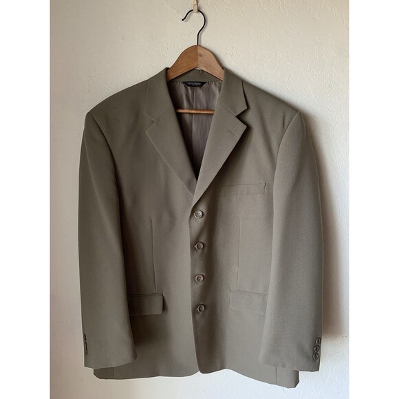 Bolzano Uomo Collezione 42S Club Blazer 24”S 46”W Taupe Superior 100 4Button EUC - Picture 2 of 9